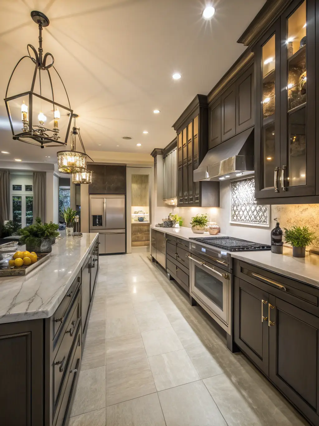 A beautifully renovated kitchen with modern appliances, granite countertops, and custom cabinetry, showcasing RJ Squared's expertise in kitchen renovations.